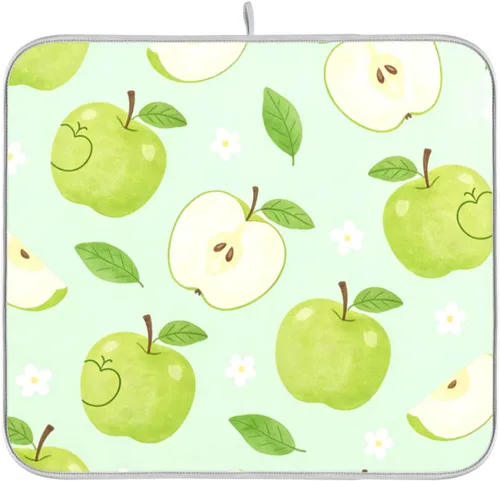 Vista 18 de Tapete de secado de platos para encimera de cocina, tapete de secado de platos, tapete escurridor de platos, almohadilla de microfibra absorbente