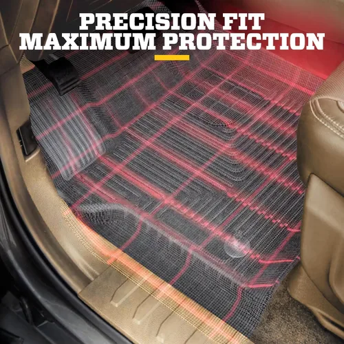 Vista 7 de Husky Liners Alfombrillas Weatherbeater Compatible con Chevrolet Silverado y GMC Sierra 1500 2019-2026, Nuevo Cuerpo y Silverado/Sierra 2022-2026