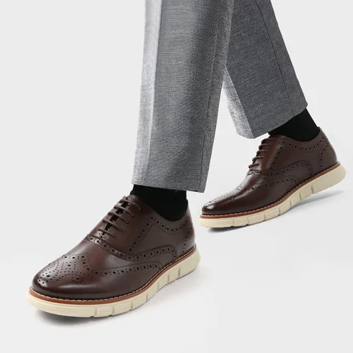 Vista 7 de Bruno Marc Men's Crossflex Dress Sneakers Wingtip Derby Casual Oxford Formal Shoes