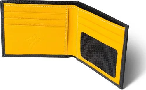 Vista 3 de PEGAI Cartera plegable de cuero estándar Edward, Amarillo, Cartera plegable