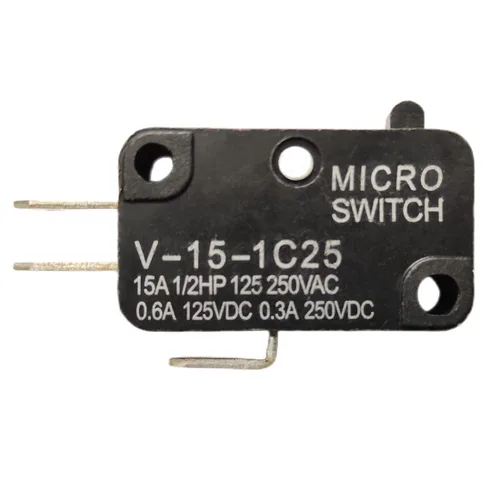 Vista 3 de V-15-1C25 125V/250V 15A Botón SPDT Acción de presión momentánea 1 NO 1 NC Micro Limit Switch 20-Pack