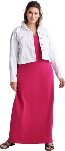 Vista 3 de Ellos Vestido largo de punto sin mangas de talla grande para mujer