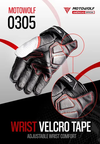 Vista 3 de Motowolf Guantes de motocicleta para hombres y mujeres, guantes de motocicleta transpirables para pantalla táctil de dedo completo, para cuatrimoto