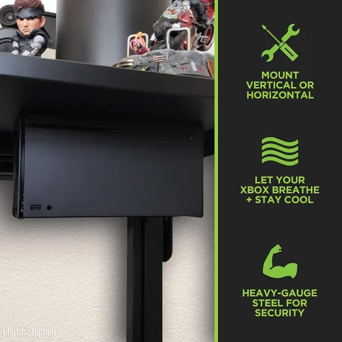 Vista 5 de HIDEit Mounts for Xbox Series X - Xbox Series X Wall Mount, Steel Mount for No Sag