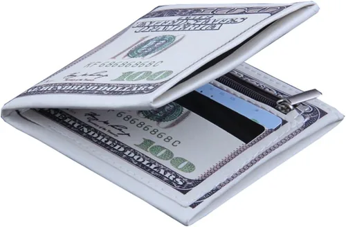 Vista 3 de Billetera de cuero de la PU de los hombres de los E.E.U.U. Billetera Billfold cuero tarjeta de crédito titular de la foto