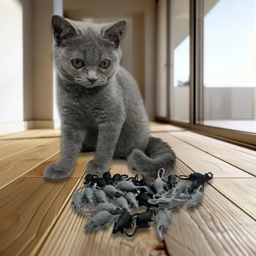 Vista 9 de 30 piezas de mini ratones falsos de ratones falsos realistas ratones falsos ratones pequeños ratones de plástico realista terror figuras de ratón