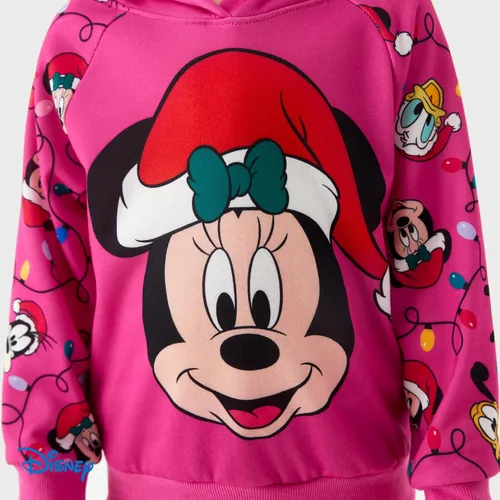 Vista 4 de Disney Mickey and Friends Outfits 2pcs Toddler Girl & Boy Long Sleeve Hoodie and Pants Set, 2-6 Years