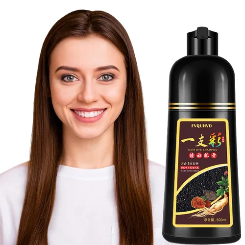 Vista 11 de Yocisku Champú de tinte para cabello negro 3 en 1 para hombres y mujeres, color de cabello para cobertura del 100% de las canas, champú para canas