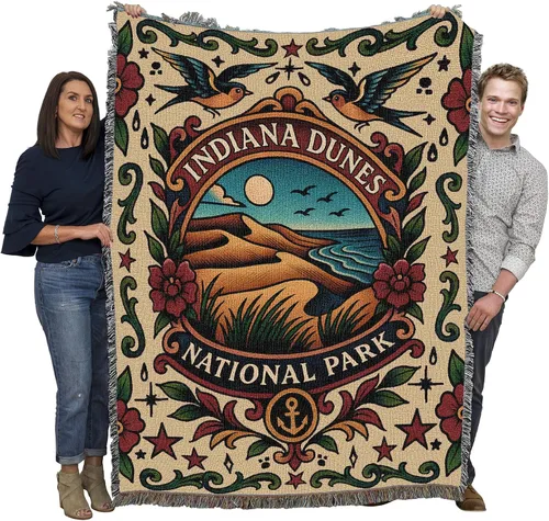 Vista 19 de Pure Country Weavers Manta del Parque Nacional Acadia, manta de tapiz de algodón para regalo, fabricada en los Estados Unidos, 72 x 54 pulgadas