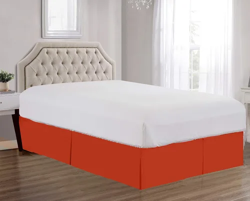 Vista 18 de Sheets & Beyond Falda de cama plisada de microfibra cepillada sólida súper suave de 14 pulgadas, con volantes (tamaño individual, beige)