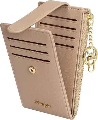 Vista 20 de Badiya Tarjetero para mujeres con RFID, carteras delgadas, plegables, tarjetero multifuncional, monedero