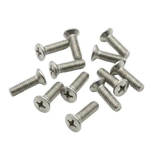 Vista 40 de Tornillos Phillips M1.6 x 4 mm avellanados de cabeza plana NACX, A2-70, tono plateado, acero inoxidable 304, 100