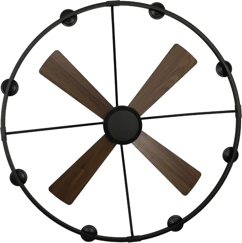 Vista 6 de Ventiladores de techo de granja con luces y control remoto, ventilador