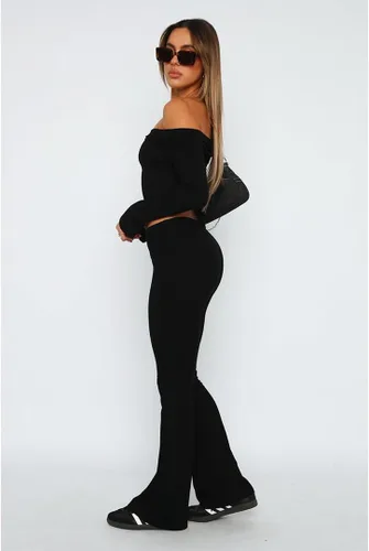 Vista 4 de Leggings acampanados para mujer, cintura elástica doblada, pantalones de yoga para entrenamiento, pantalones casuales ajustados con corte de bota