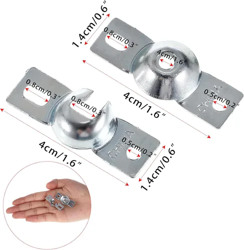 Vista 3 de Sumnacon Soportes de metal para persiana, 4 piezas de herrajes para persianas enrollables, montaje interior con tornillos, soporte resistente