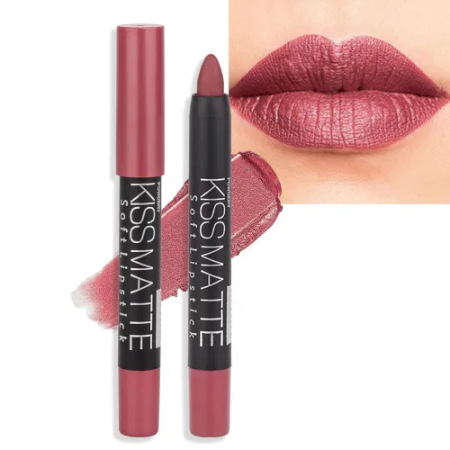Vista 12 de BINGBRUSH Lápiz labial mate de larga duración, tinte de delineador de 01
