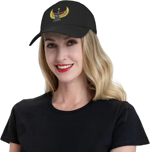 Vista 5 de Classic Low Profile Baseball Cap Egyptian-Goddess-Angel Unisex Golf Dad Trucker Hat Black