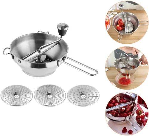 Vista 7 de UPKOCH - Mezclador manual de papas y triturador de alimentos de acero inoxidable para puré de papas, batatas y verduras, herramienta de cocina