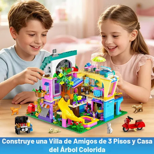 Vista 8 de HOGOKIDS Juguete de construcción de casa familiar con luz para niñas