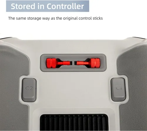 Vista 3 de 2 palos de control remoto mini 3 Pro, mini 3 Pro Drone CNC de aluminio de repuesto de joystick para pulgarjoystick repuesto para accesorios Mini 3