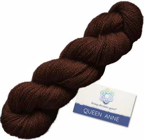 Vista 14 de Living Dreams Queen Anne LACE - Ovillo de lana 100% suave y lujosamente suave, color azul Arándano