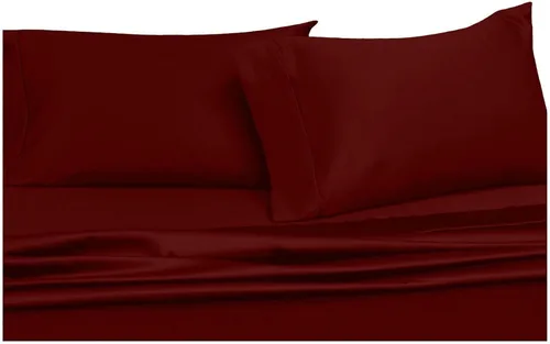 Vista 10 de Royal Hotel Bedding Sábanas de 3 piezas de algodón suave, juego de sábanas de 340 hilos, sábana de 100% algodón sólido, tejido satinado, bolsillo