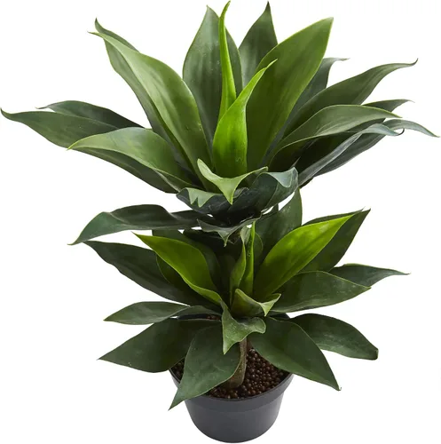 Vista 2 de Nearly Natural Planta artificial suculenta de agave doble de 29 pulgadas