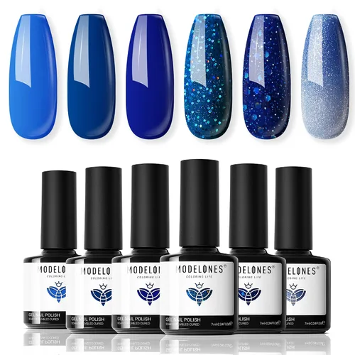 Vista 18 de Modelones - Juego de esmaltes de gel transparente, capa base de gel superior, sin limpieza, 0.5 onzas líquidas Un conjunto claro