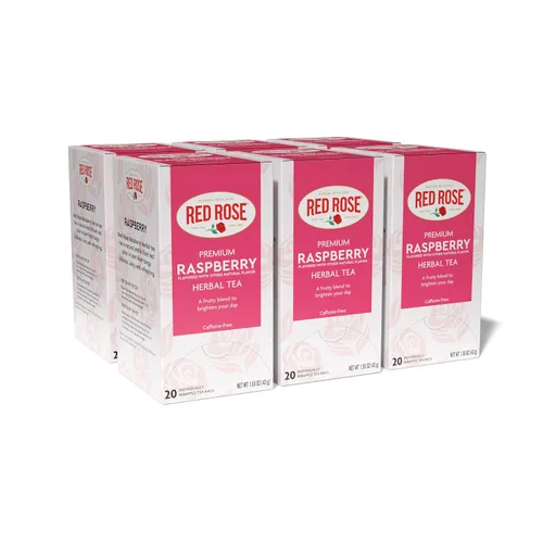 Vista 9 de Red Rose Té de desayuno especialmente mezclado fuerte y robusto té negro con 20 bolsas de té envueltas individualmente por caja que contiene