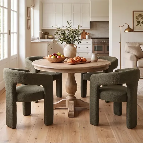 Vista 39 de Silla de Comedor Moderna de Chenille Tipo Barril Tapizada en Tela para Comedor con Brazo, Cómoda Silla Auxiliar de Acento para Cocina/Sala de Beige