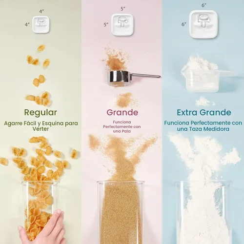 Vista 4 de Felli Flip Tite - Recipiente de almacenamiento de alimentos acrílico con tapa, 6 pulgadas, XL, con sello de anillo hermético y cierre abatible