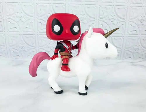 Vista 5 de Marvel Funko POP! Rides Deadpool on Unicorn - Figura de vinilo exclusiva #36