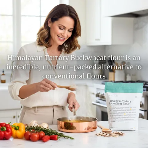 Vista 7 de BIG BOLD HEALTH Harina de Trigo Sarraceno Tártaro del Himalaya Orgánica Sin Gluten Más de 100 Nutrientes Inmuno-Activos Harina 100% Orgánica Sin