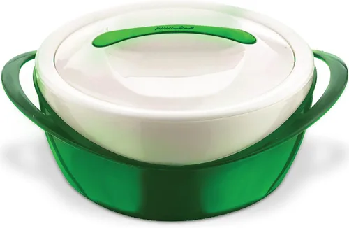 Vista 9 de Pinnacle Cacerola Grande Aislada con Tapa de 2.6 cuartos. Elegante Olla Caliente Calentador/Enfriador de Alimentos – Tazón Térmico para Servir Azul