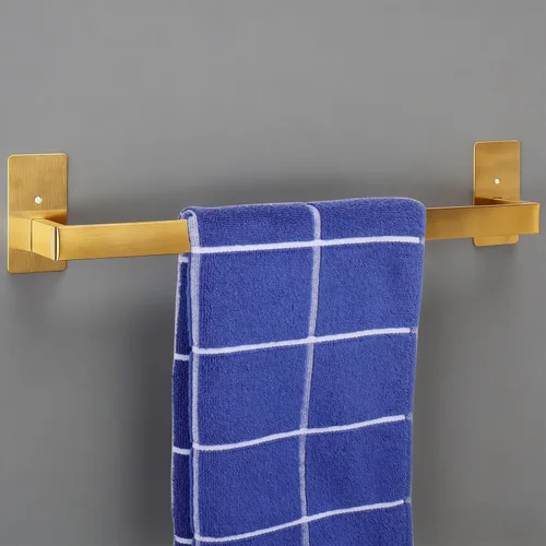 Vista 14 de Barra de Toalla de Baño Autoadhesiva, Toallero sin Perforación Fácil de Instalar, Soporte de Toalla de Mano Hecho de Acero Inoxidable Premium