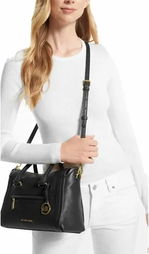 Vista 2 de Michael Kors Carine Bolso de cuero (negro), Negro