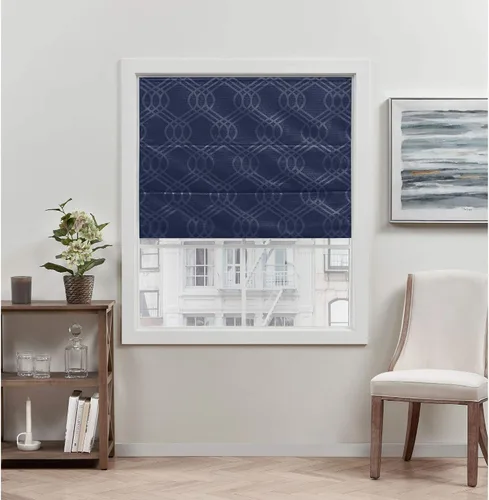 Vista 14 de Exclusive Home Prague Trellis - Persiana romana 100% opaca de 27 x 64 pulgadas, color blanco