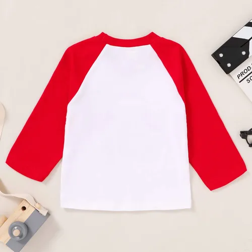 Vista 3 de JEELLIGULAR Camiseta de Navidad para niños y niñas, camiseta de manga larga con estampado de letras para bebés, ropa de festival de 6 meses a 5 años