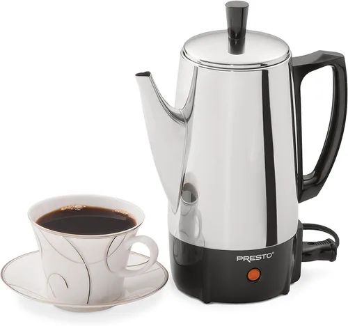 Vista 2 de National Presto Ind 02822 Cafetera eléctrica de acero inoxidable, 6 tazas., talla única , Plateado