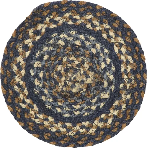 Vista 4 de Colección Denim Premium Trenzado Estilo primitivo, rústico, campestre, de granja Yute/algodón 30 días sin riesgo Alfombra de acento/tapete