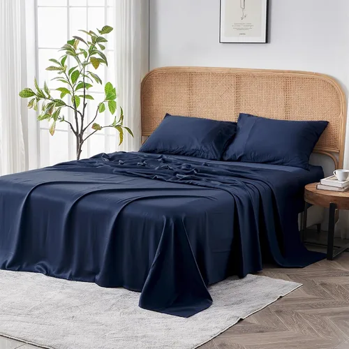 Vista 7 de Sijo AiryWeight Set de sábanas de Tencel, 100% Lyocell derivado del eucalipto, extremadamente suave, ganador de las mejores sábanas de enfriamiento