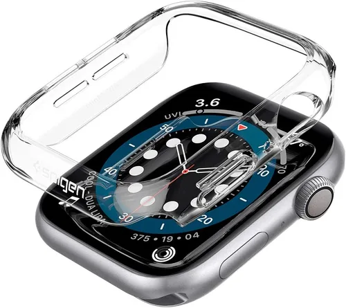Vista 8 de Spigen Funda impermeable para Apple Watch, ajuste delgado 360 con protector de pantalla de vidrio templado sensible al tacto integrado compatible