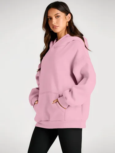 Vista 211 de Trendy Queen - Sudaderas extragrandes con capucha para mujer, suéteres de manga larga, sin botones, de vellón, de otoño, ropa de invierno