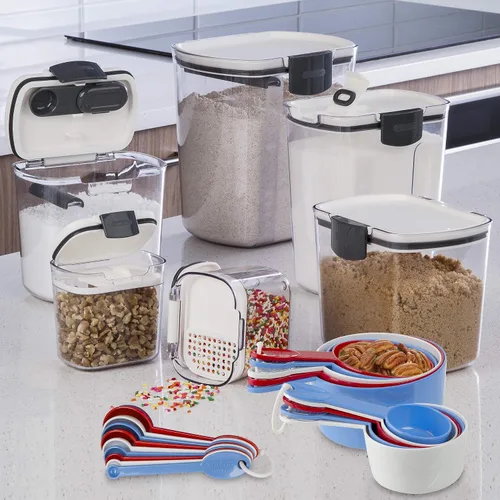 Vista 6 de PrepWorks Ultimate Juego de Medición - Juego de 19 piezas con tazas medidoras y cucharas para mediciones precisas de ingredientes secos y líquidos