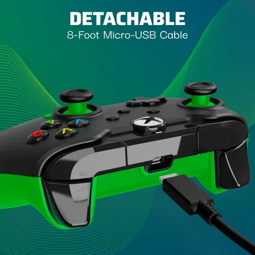 Vista 7 de PDP Wired Xbox Gaming Controller: Gamepad Licensed for Xbox Series X S, Xbox One, Windows PC, Audio Controls, 8ft Cable, 3.5mm jack, Mappable