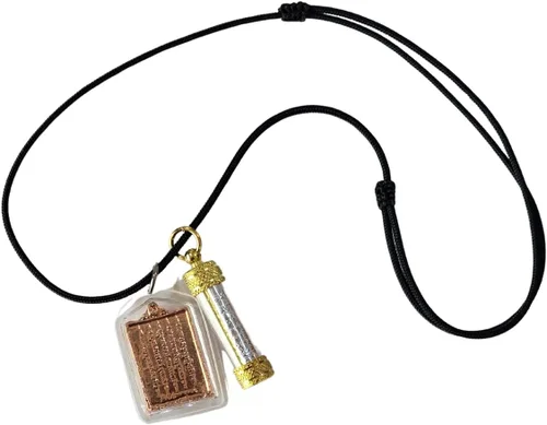 Vista 7 de Amuleto tailandés Buddha colgantes Somdej Lp Talismán sagrado para hombres y mujeres, dijes Takrut Kings 3 colores plata oro NAT con NAT Yantra 5