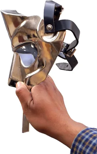 Vista 2 de MF Doom - Máscara de gladiador loco villano armadura facial Gladiador medieval de Halloween artículo de regalo