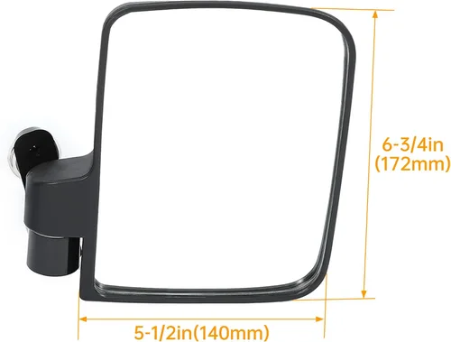 Vista 9 de KUAFU Espejos magnéticos universales para tractor, compatibles con Kubota John Deere, cortacésped de giro cero, espejos laterales traseros negros, 2