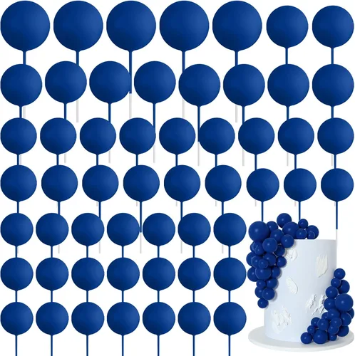 Vista 8 de 75 Piezas Decoraciones Topper de Bolas Negras para Pastel de Espuma Topper para Cupcakes Mini Globo Topper de Bolas para Pastel Picks para Negro