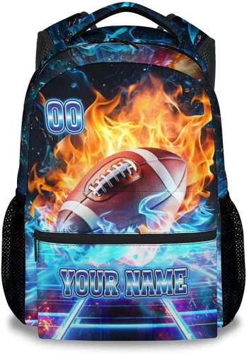 Vista 10 de Mochila personalizada para niños, mochila para niños y estudiantes, mochila deportiva de 17 pulgadas para viajes de primaria, Negro, Tamaño único